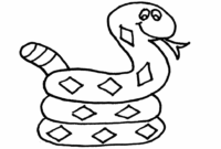 snake pictures to color