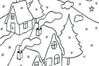 snowy day coloring page