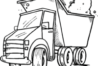 little blue truck coloring page