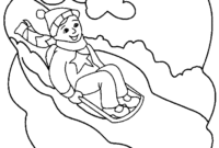 sledding coloring pages