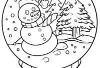 snow globe coloring page