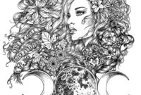 wiccan goddess coloring pages