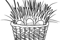 easter basket coloring page