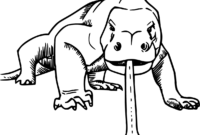 coloring page komodo dragon