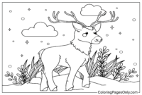 reindeer coloring pages free printable