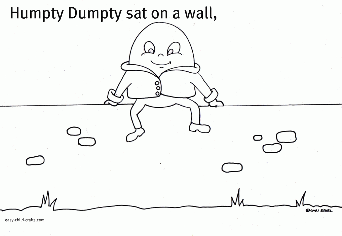 Humpty Dumpty Coloring Pages Free - Coloring Home