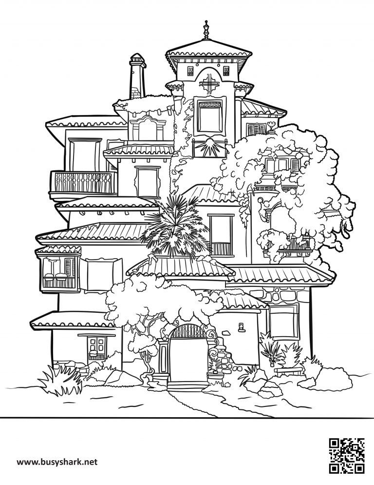 Madrigal House Encanto coloring page - Busy Shark