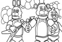 golden freddy coloring page