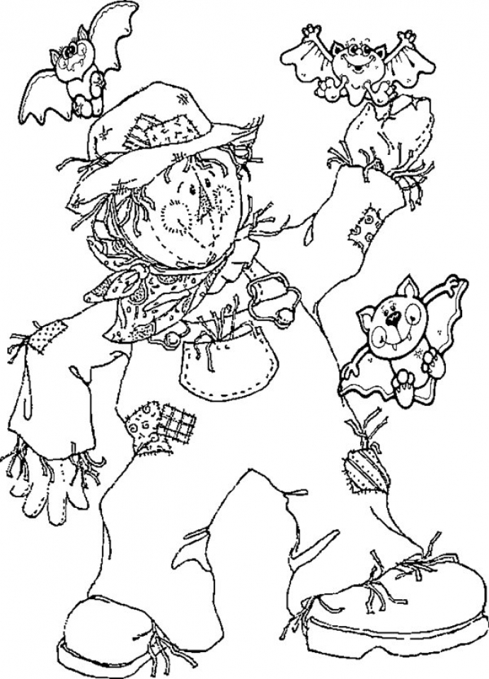 Get This Image of Scarecrow Coloring Pages to Print for Kids EhR0n