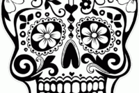 simple skull coloring pages