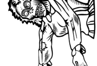 scary monster coloring page