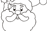 santa face coloring pages