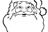 santa claus face coloring page