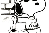 coloring page snoopy