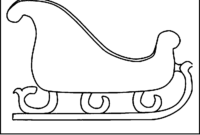 santa on a sleigh coloring page