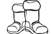 winter boots coloring pages