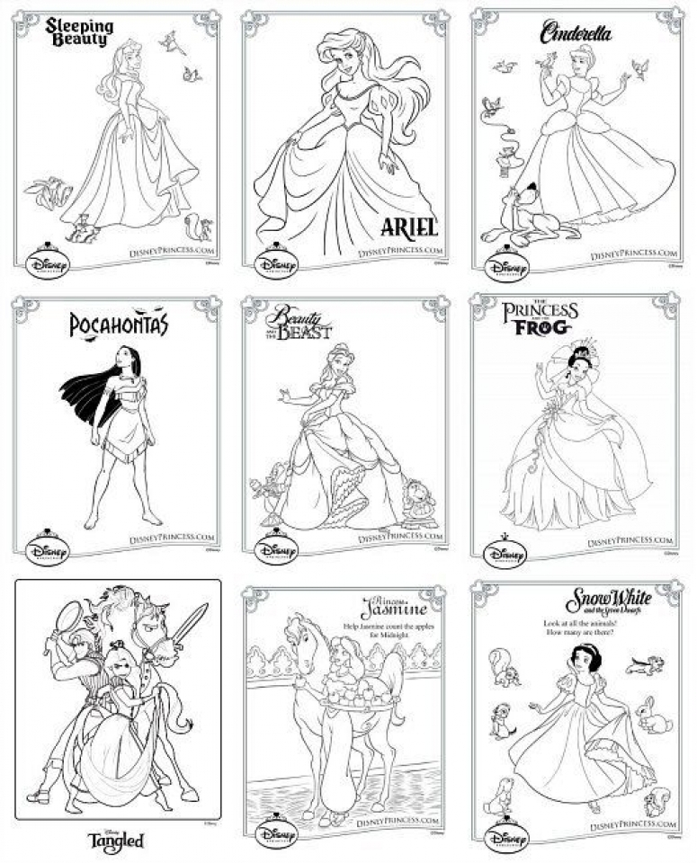 20+ Free Printable Disney Princesses Coloring Pages - EverFreeColoring.com