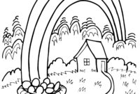 rainbow coloring page preschool