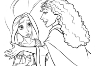 rapunzel colouring pages