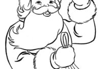 santa coloring sheet printable