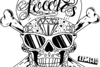 skull graffiti coloring pages