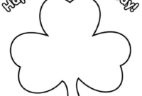 st patrick’s day shamrock coloring page