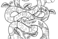 snake coloring pages for adults