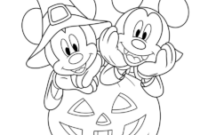 mickey mouse pumpkin coloring page