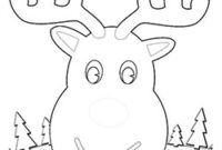 reindeer face coloring page