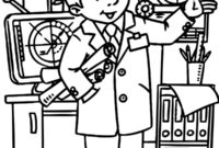 scientist coloring page