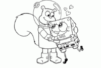 spongebob sandy coloring pages