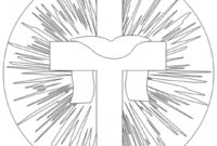 easter cross coloring pages printable