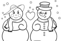 christmas snowman coloring pages