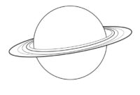 planet saturn coloring page