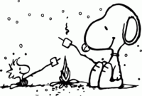 coloring pages snoopy