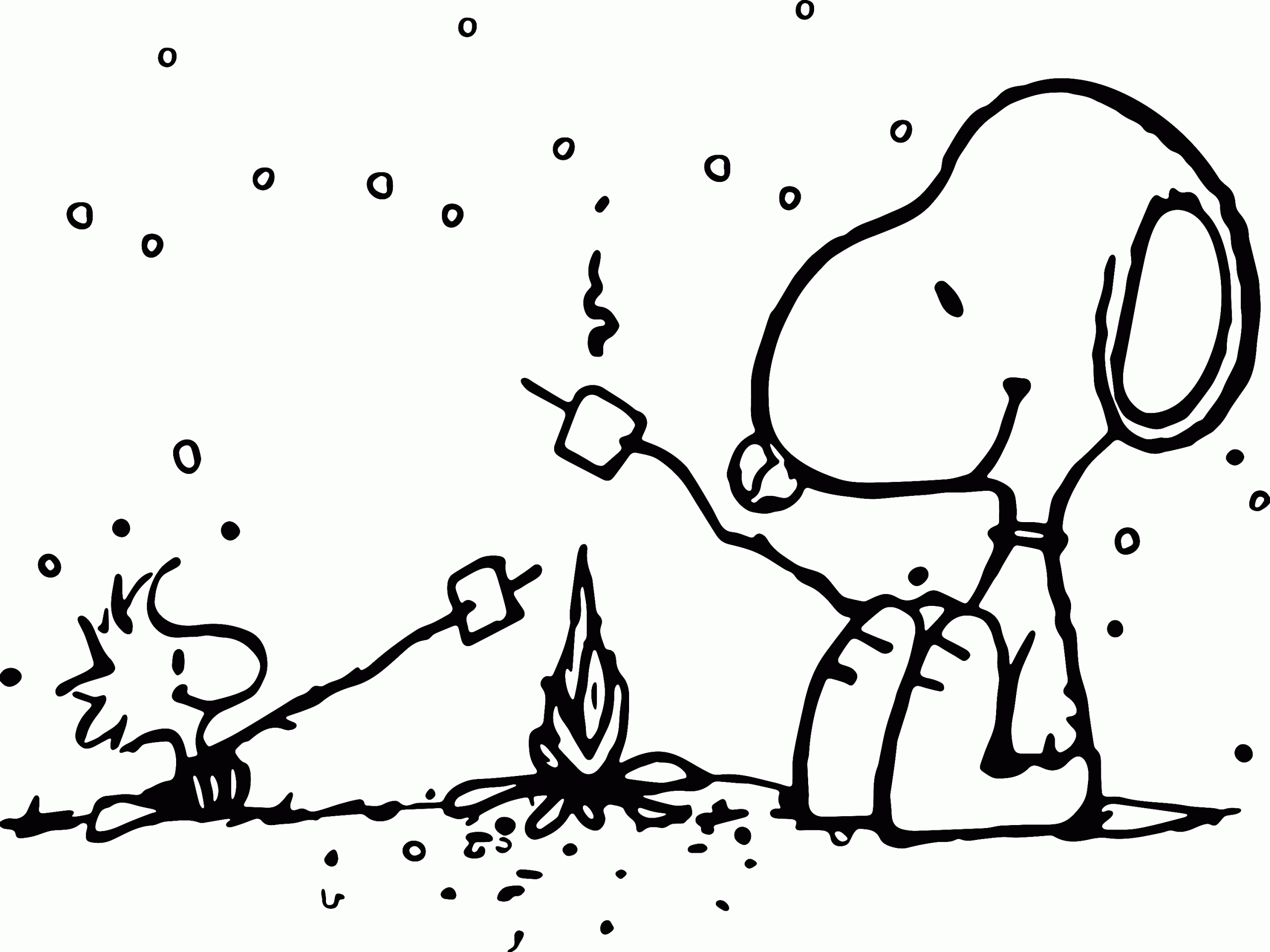 Happy Dog Snoopy Coloring Pages » Print Color Craft