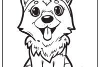 puppy coloring page free