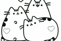 pusheen cat coloring page