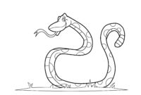 coloring picture snake