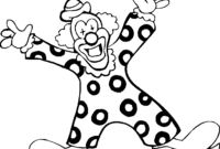 scary clown coloring page