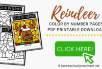 reindeer color by number