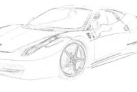 sports car pictures to color