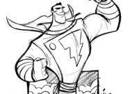 shazam colouring pages