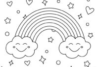 free coloring pages rainbows