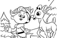 coloring pages rudolph the red nosed reindeer