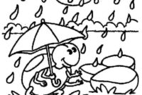 rain coloring sheet