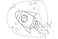 rocket ship coloring sheet