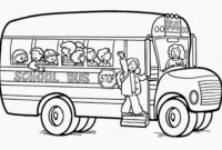 bus coloring picture