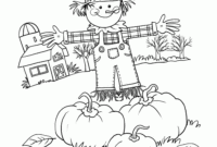 scarecrow coloring pages for preschool