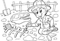 fossil coloring sheets